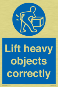 Lift heavy objects correctly